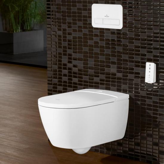 Унитаз подвесной Villeroy & Boch Viclean V0E100R1 альпийский белый, с функцией биде
