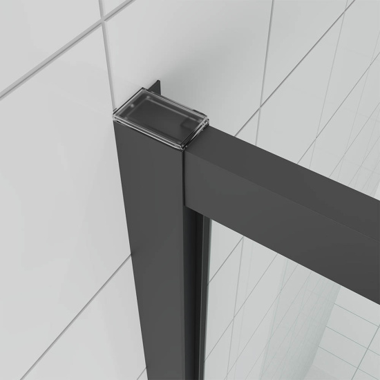 Душевая дверь в нишу Veconi Ottimo P20 B OP20B-120-01-C9, профиль черный матовый, стекло прозрачное