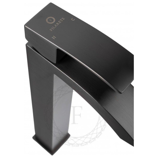 Смеситель для раковины высокий Filarete Waterfall FL6010BG, графит