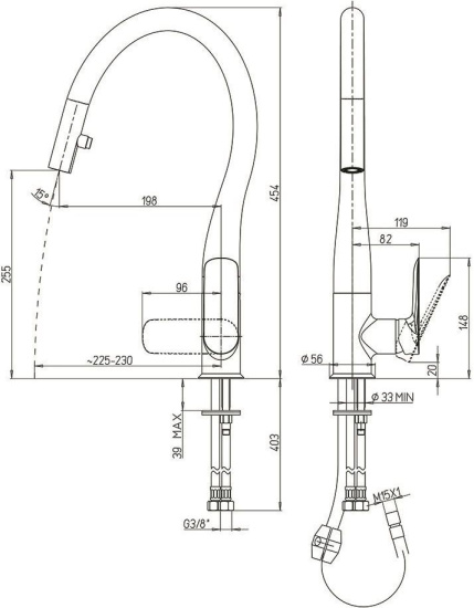 Смеситель для кухни Paini Nove 09CR591D