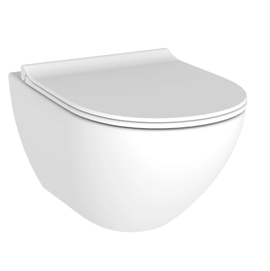 Унитаз подвесной STWORKI Merlingen HWH55 безободковый + инсталляция Geberit Duofix Delta 458.124.21.1 3 в 1 с кнопкой