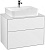 Тумба с раковиной Villeroy & Boch Finion 80 glossy white lacquer, glass white matt, с настенным освещением