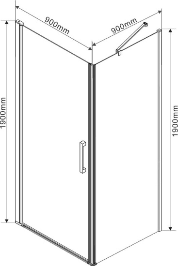 Душевой уголок Vincea Orta VSR-1O9090CL 90х90 см, профиль хром