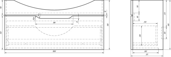 Тумба с раковиной Dreja Laguna 105 белая
