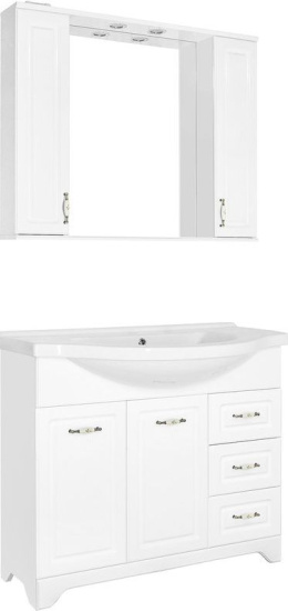 Тумба с раковиной Style Line Олеандр-2 100 Люкс, белая