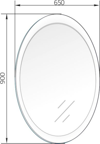 Зеркало Marka One Art 65 Light