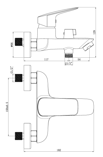 Смеситель для ванны Esko Kaliningrad KG54
