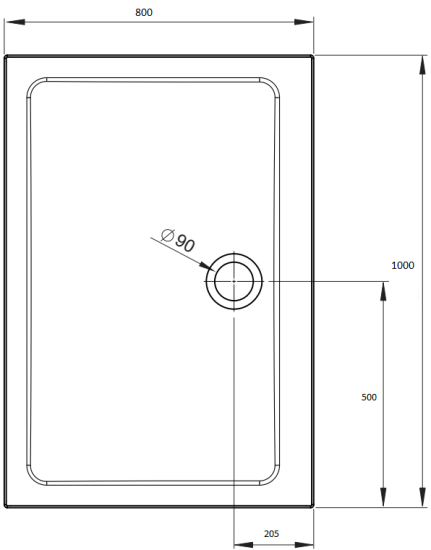 Поддон для душа Radaway Doros D Compact 100x80