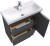 Тумба с раковиной 1MarKa Gaula 80Н черная, 3 ящика, 1 дверца