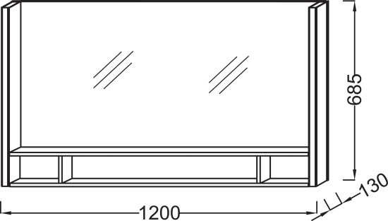 Мебель для ванной Jacob Delafon Terrace 120 черный лак