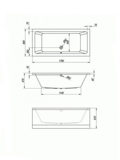Акриловая ванна Kolpa San Electra Basis 170x80 см