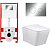 Инсталляция Tece TECEloop K440921 с кнопкой + унитаз подвесной BelBagno Due BB3103CHR/SC