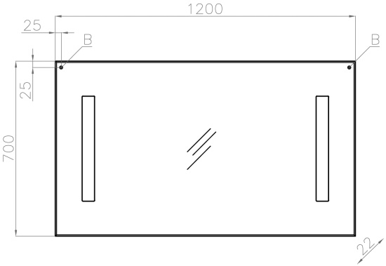 Зеркало Style Line LED 120