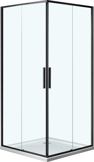 Душевой уголок Vincea Slim VSS-2SL900CLB 90x90, профиль матовый чёрный, стекло прозрачное