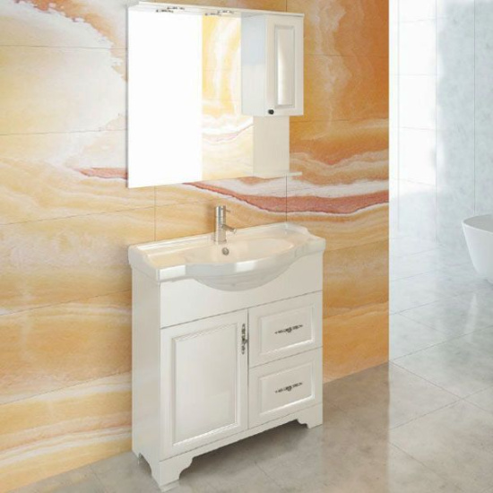 Мебель для ванной Comforty Севилья 85, напольная, слоновая кость