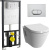 Унитаз с инсталляцией VitrA S50 9003B003-7201 кнопка хром