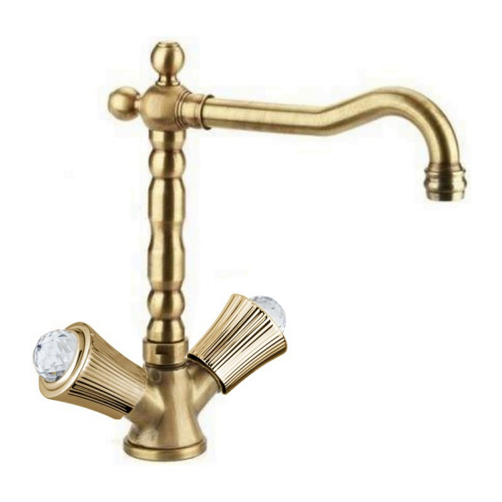 Смеситель для кухни Fiore Venere Sky Swarovski® 13ZZ0625, бронза