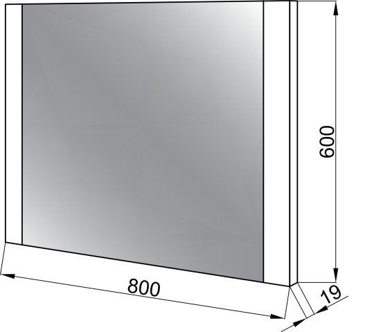 Зеркало Cerutti SPA Пьемонт 80 без подсветки