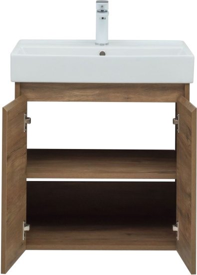 Тумба с раковиной Aquanet Nova Lite 60 дуб рустикальный, с дверками
