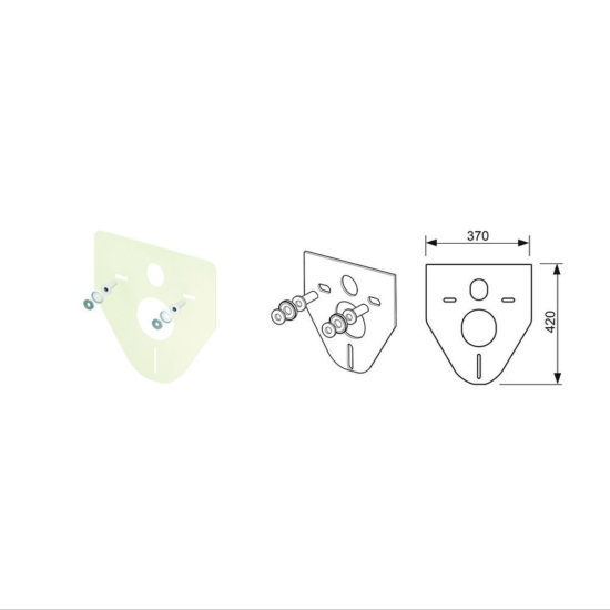 Инсталляция для унитаза Tece TECEbase 9240402 с клавишей смыва