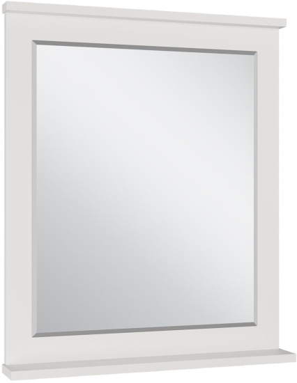 Зеркало Misty Марта 70 белое глянцевое, с полкой