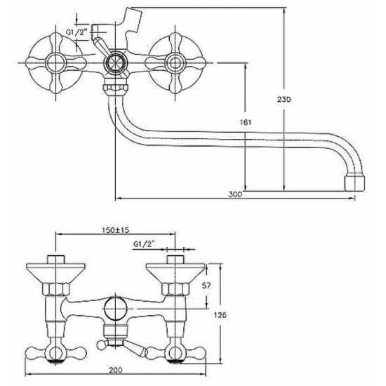 Смеситель для ванны Haiba HB2208