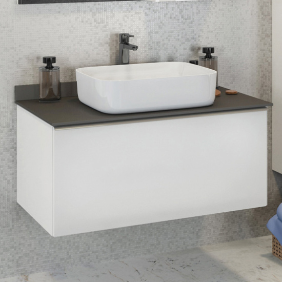 Мебель для ванной Comforty Милан 90 белый глянец