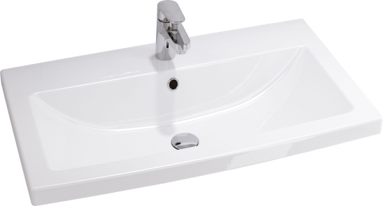 Тумба с раковиной Velvex Klaufs 70.1Y белая, подвесная