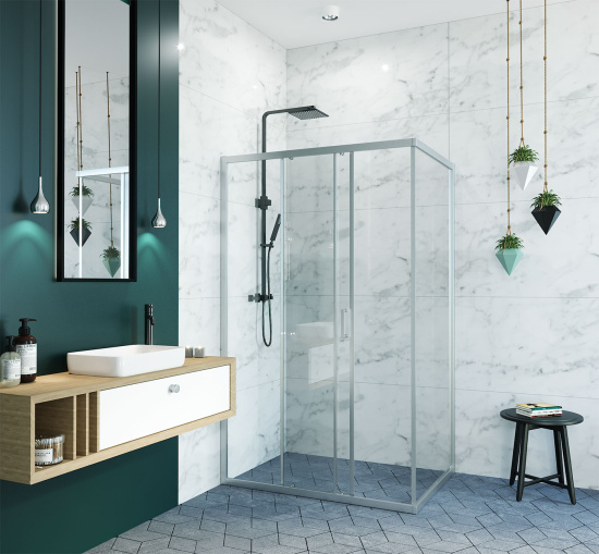 Душевой уголок Alex Baitler AB14120B4 120х90 см, профиль черный, стекло прозрачное
