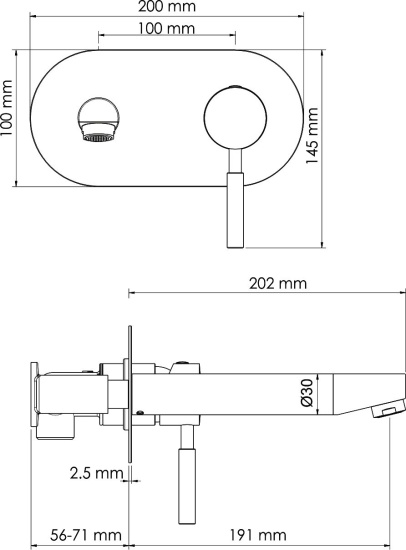 Смеситель для раковины Wasserkraft Main 4130 с внутренней частью