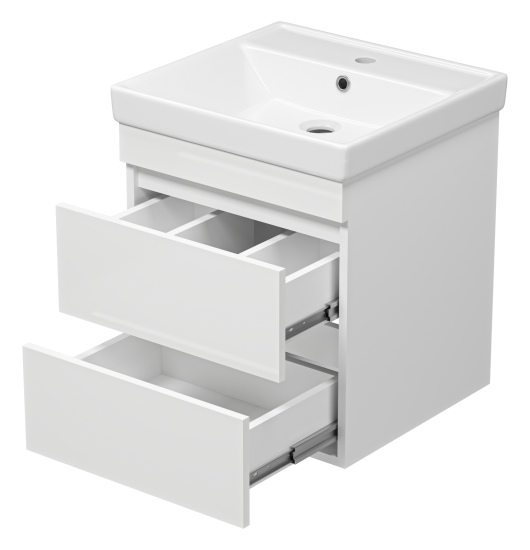 Тумба с раковиной Misty Енисей 50 подвесная