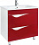 Тумба с раковиной Bellezza Эйфория 80 красная 2 ящика
