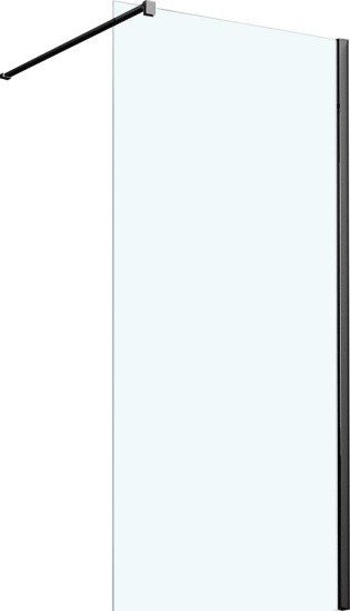 Душевая перегородка Vincea Walk-in VSW-1H100CLB 100 см, профиль матовый чёрный, стекло прозрачное