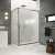 Душевой уголок Vegas Glass ZP+ZPV Protec 150*80 11 10, профиль оружейная сталь, стекло сатин