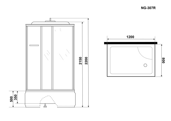 Душевая кабина Niagara Ultra NG-307-01R
