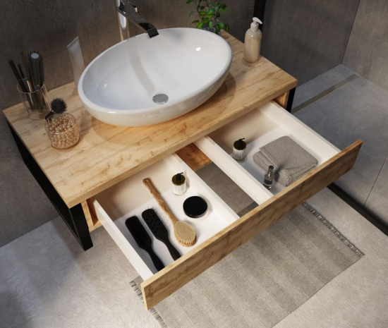 Мебель для ванной 1MarKa Grunge Loft 80 дуб вотан