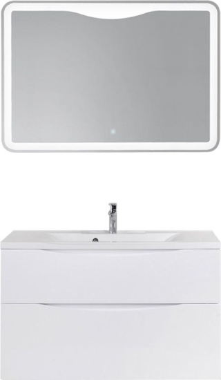 Тумба с раковиной BelBagno Marino H100 bianco lucido