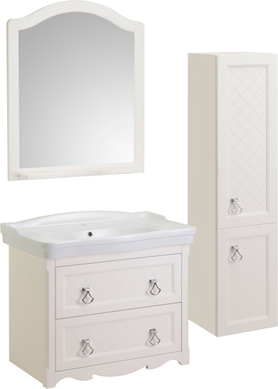 Зеркало ASB-Woodline Верано 80 слоновая кость