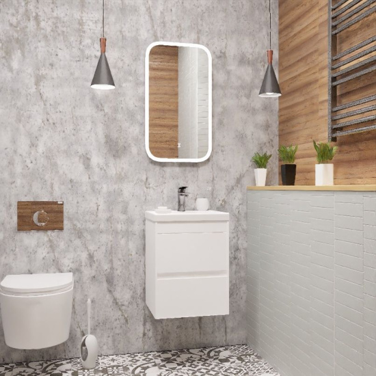 Тумба с раковиной Art&Max Family 40 подвесная, Bianco Lucido