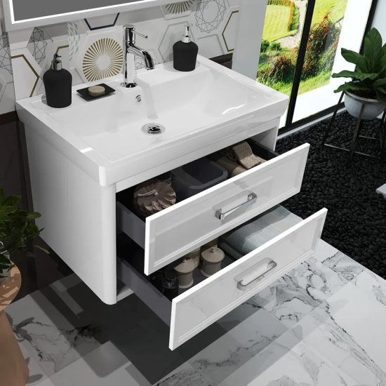 Мебель для ванной Opadiris Вегас 80 белая подвесная