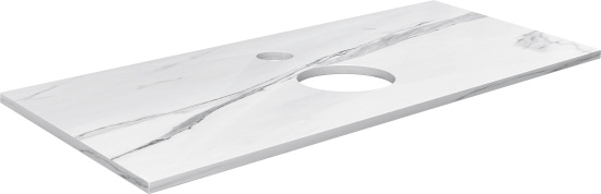 Консоль Diwo Элиста 120 белый мрамор, с раковиной Moduo 55 Leaf