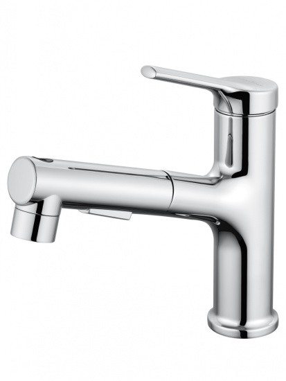 Смеситель для раковины Wonzon & Woghand WW-A40862-CR с выдвижным изливом