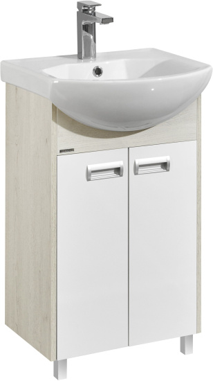 Мебель для ванной Aquaton Бекка Pro 50 белая, дуб сомерсет