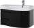 Тумба под раковину Aquanet Сопрано 1-95 черная с ящиком R