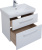 Тумба под раковину Dreja Q max 70 белый глянец, подвесная, 2 ящика