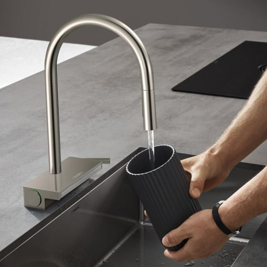 Смеситель для кухни Hansgrohe Aquno Select M81 73831800 сталь