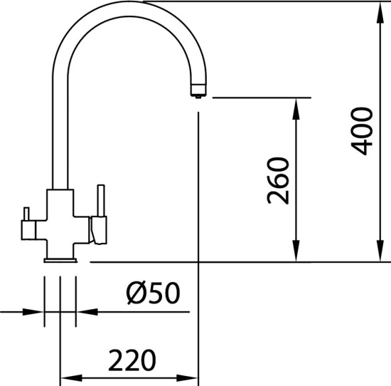 Смеситель для кухни Clever Osmosis 60150