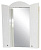 Зеркало-шкаф Misty Илона 90 с подсветкой, белая эмаль