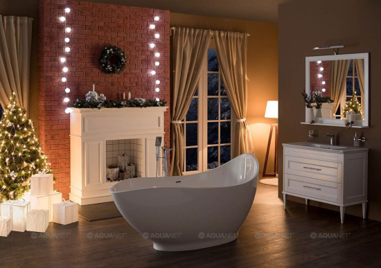 Ванна из искусственного камня Aquanet Grace V2 175x81 см. матовая