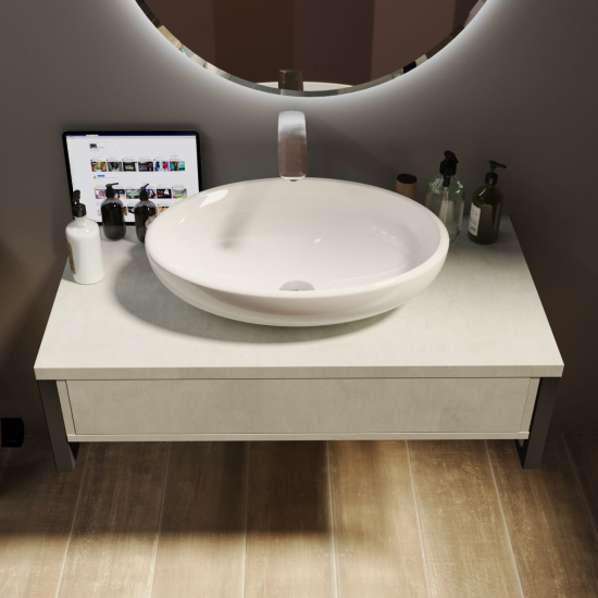Мебель для ванной 1MarKa Grunge Loft 90 бетон светлый